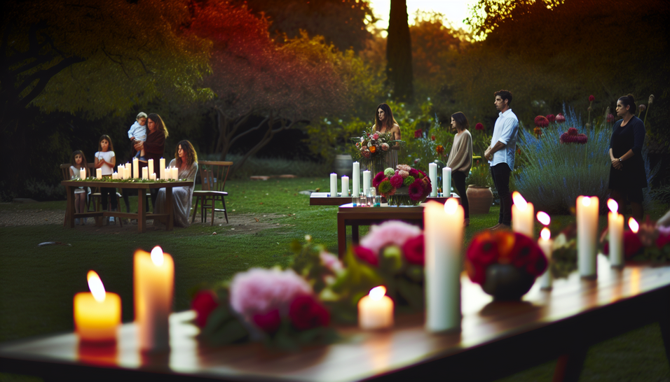 Cerimônias ao ar livre celebram a vida em jardins serenos e acolhedores, cercados por amor familiar.