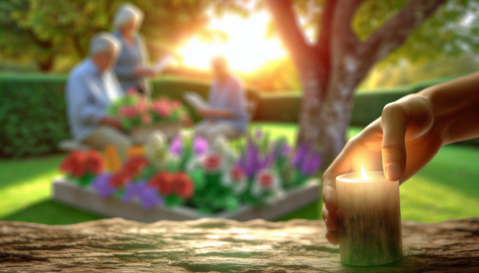 Imagem de um jardim sereno, simbolizando esperança e reflexão sobre diretivas antecipadas em família.