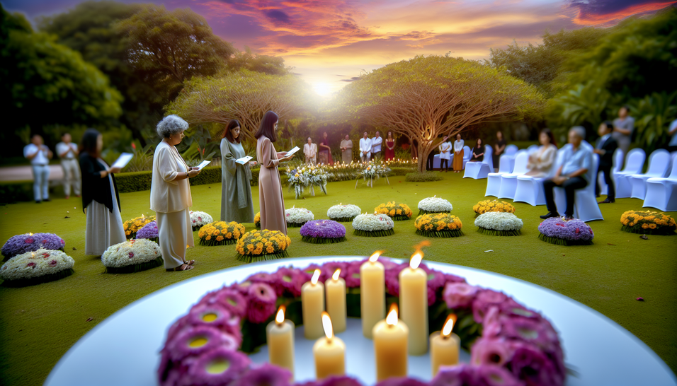 Cerimônias laicas em jardins serenos transmitem acolhimento e dignidade ao celebrar a vida.